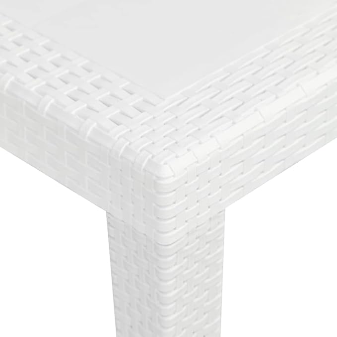 Bistro Set,Patio Lounge Set,Outdoor Patio Furniture,Outdoor Chat Conversation Set,Garden Furniture Sets,for Patio,Backyard,Garden,Outdoor,5 Piece Plastic White Rattan Look