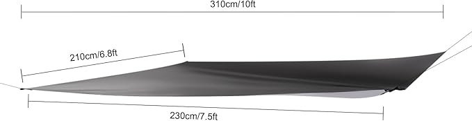 Camping Hammock, 6.56 ft Adjustable Tree Strap Hammocks with Mosquito Net Tent and Rain Fly Tarp, 200kg Load Bearing Portable Camping Hammock, Hammock for Backpacking and Travel(9.5 * 4.5)