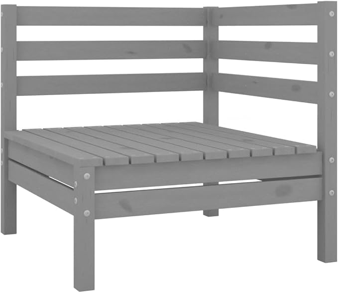 5 Piece Patio Lounge Set, Patio Conversation Set Outdoor Dining Sets Front Porch Furniture Garden Lounge Set for Negotiation Area Garden Exhibition Poolside Solid Pinewood Gray