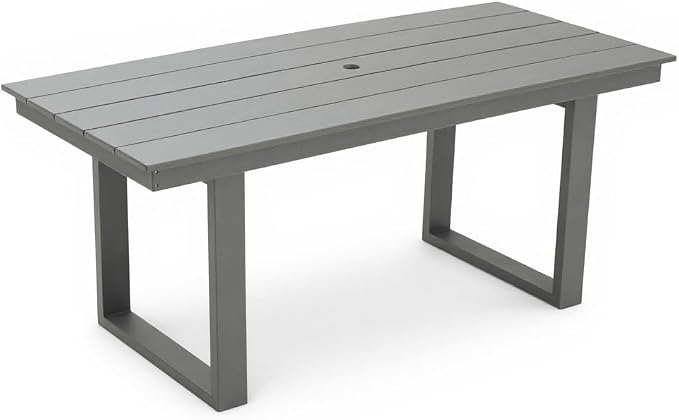 Patio Dining Table, Rectangular, Grey
