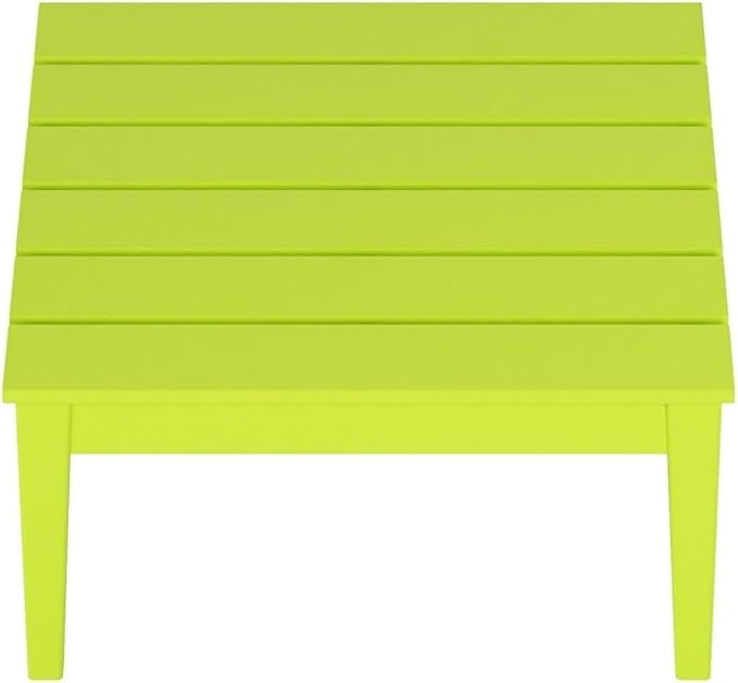 Costaelm Outdoor Side Tables for Patio, Small Patio Conversation Table Weather Resistant Coffee Table, Small Square Table Outdoor End Tables for Porch, Balcony, Poolside, Deck, Lime