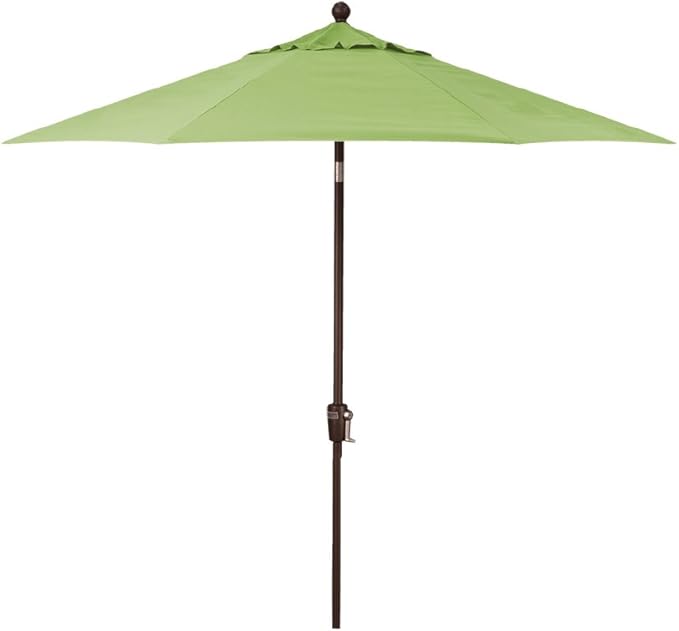 Treasure Garden 7.5ft Patio Umbrella – Outdoor Market Umbrella – Push Button Tilt – Bronze Aluminum Frame (O’bravia, Kiwi)