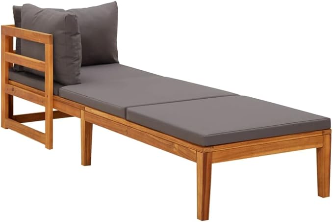 Patio Lounge Set with Dark Gray Cushions,Patio Furniture Sets,Patio Conversation Sets,Outdoor Furniture Sets,for Garden,Backyard,Outdoor,3 Piece Acacia Wood