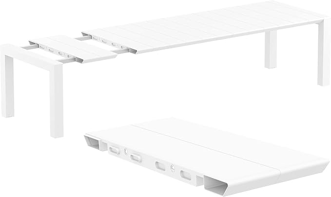 Resol Grupo Compamia Vegas Wicker XL Dining Table in White