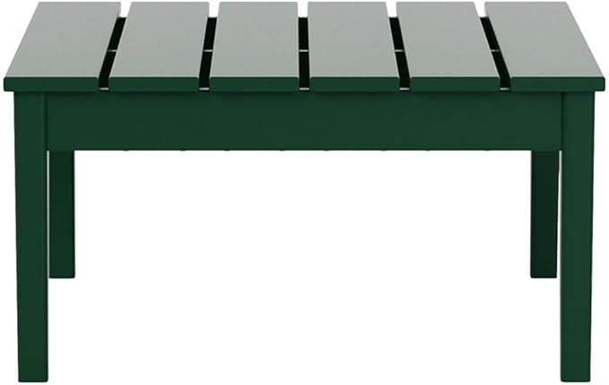 Costaelm Outdoor Side Tables for Patio, Small Patio Conversation Table Weather Resistant Coffee Table, Small Square Table Outdoor End Tables for Porch, Balcony, Poolside, Deck, Dark Green