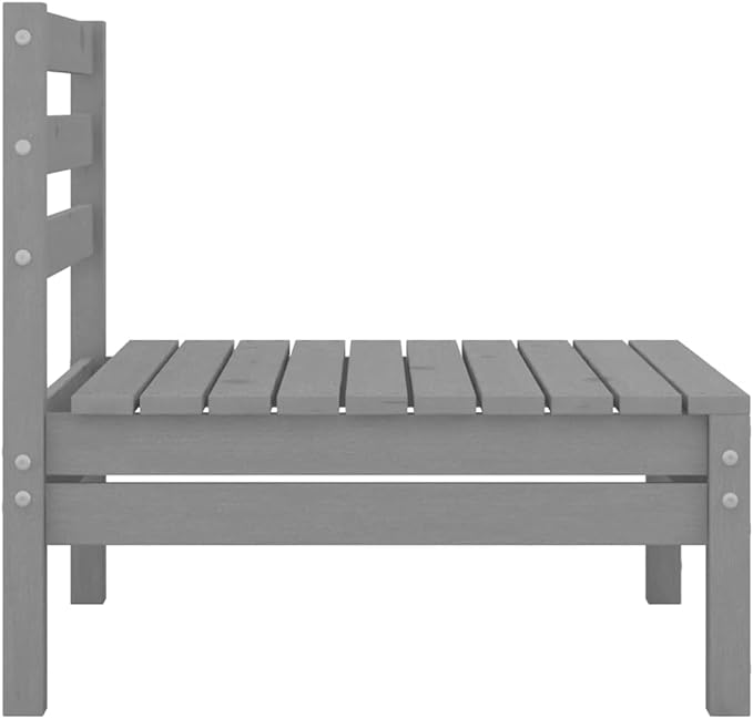 Patio Lounge Set,Patio Furniture Sets,Patio Conversation Sets,Outdoor Furniture Sets,for Garden,Backyard,Outdoor,3 Piece Gray Solid Pinewood