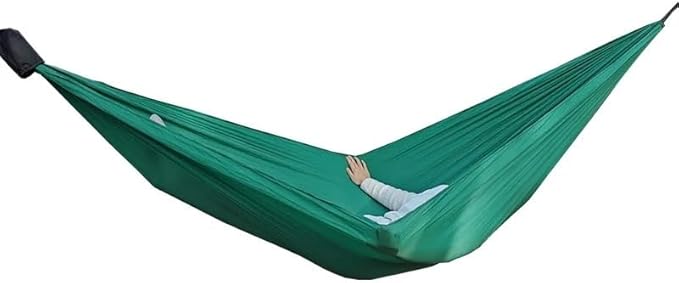Compatible for Portable Hammocks Color Parachute Fabric Single Grey Green Hammock 300 * 140CM(3M 01)