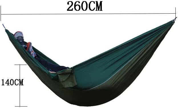 NOBRIM Parachute Portable Hammock Lightweight Camping Hammock Double Nylon Hammock with 2 Tree Straps Swing for Backpacking Outdoor