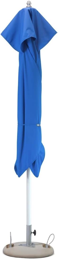 HomeRoots 13' Blue Polyester Round Market Patio Umbrella