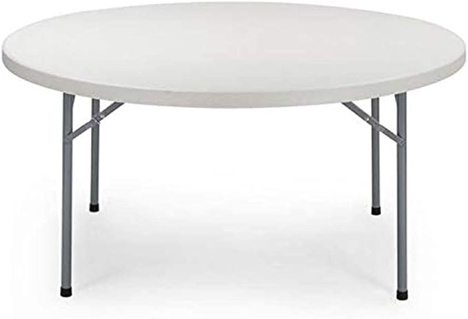 EventStable TitanPRO Plastic Folding Table - Sturdy Outdoor Folding Table - 60'' Round - 5 Pack