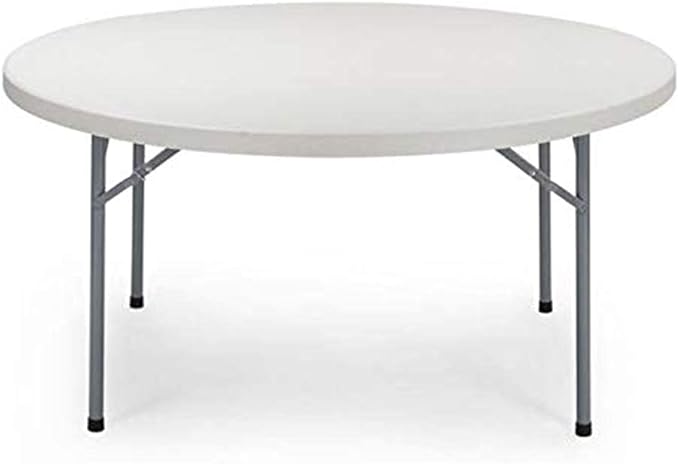 EventStable TitanPRO Plastic Folding Table - Sturdy Outdoor Folding Table - Lightweight Fold Up Table for Weddings Cocktail Parties patios - 60'' Round - 10 Pack
