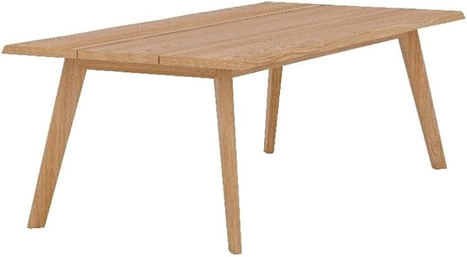 Pemberly Row 84" Wide-Plank Teak Outdoor Dining Table, Natural Finish, Premium Responsibly Harvested Teak, Live Edge Design, Seats 6-8, Modern Rustic Style Patio Furniture for Outdoor Dining