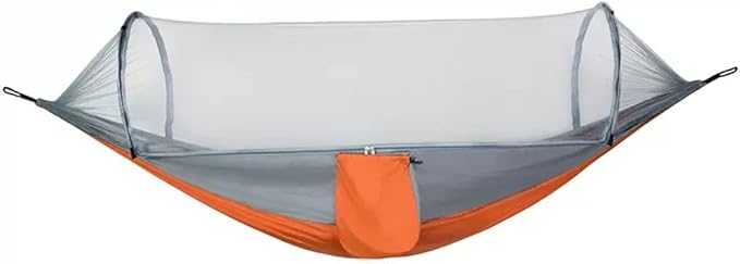 Outdoor Hammock Anti-Rollover Travel Camping Portable Hammock Hanging Chair Outdoor Portable Camping Travel Equipment (Color : Gray, Size : 260 * 140cm)