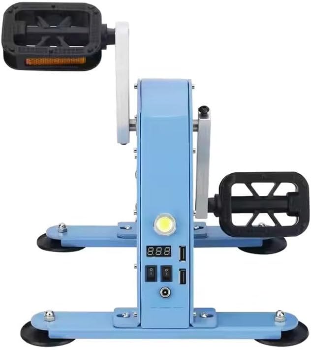 Foot Pedal Power Generator, 100W Pedal Generator, Hand Crank Generator DC 1-35V Output, Foot Pedal Generator with Double USB Interface and LED Lighting, for Household Outdoor Mobile