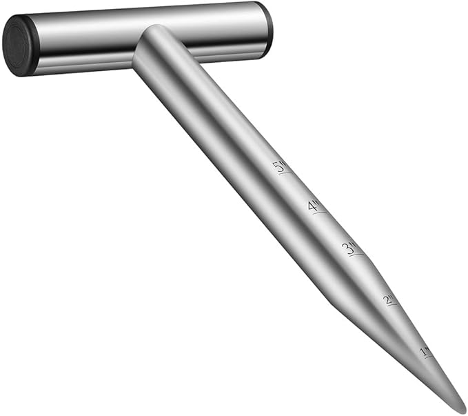 Sukiise Hand Dibber, Seed Dibber, Bulb Planter Tool, Seed Planter Tool, Hole Digger for Plant Labels, for Self Watering Stakes, Hand Held Bulb Planter for Tulip Daffodil Crocus Garden Tool