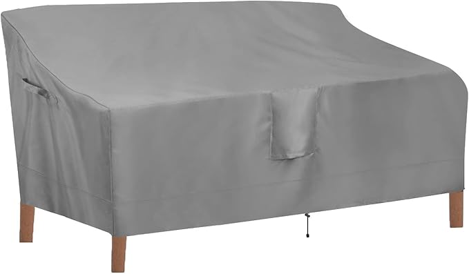 OutdoorLines Outdoor Waterproof Patio 3-Seater Couch Cover - UV Resistant Patio Sofa Furniture Covers Weatherproof Heavy Duty Glider Covers for Outdoor Furniture, 76Wx32.5Dx33H Inches, Gray