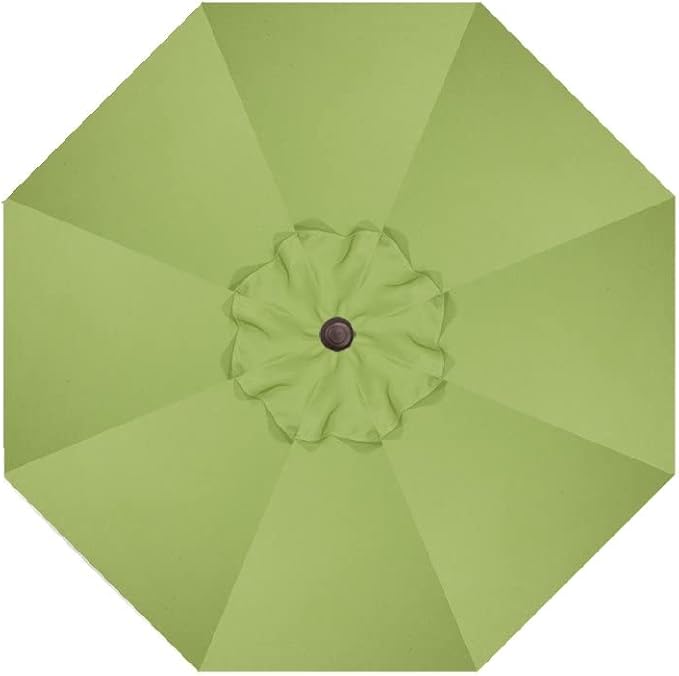9-Foot Treasure Garden (Model 810) Deluxe Auto-Tilt Market Umbrella with Bronze Frame and Obravia2 Fabric: Kiwi