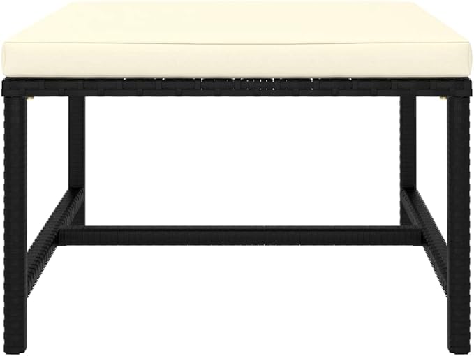 9-Piece Modular Patio Set, Black & Cream PE Rattan 8-Seat Sectional with Washable Cushions, Weather-Resistant for Garden, Balcony, Deck
