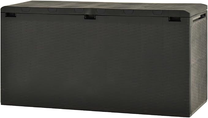 Garden Storage Box Indoor/Outdoor Storage Container and Gardening Tools - Store Items on Patio, Garage, Yard. Anthracite 44.9"x18.5"x23.6"