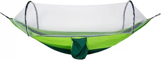 Outdoor Hammock Anti-Rollover Travel Camping Portable Hammock Hanging Chair Outdoor Portable Camping Travel Equipment (Color : Green-a, Size : 260 * 140cm)