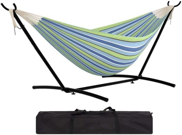 GarveeHome Hanging Hammock Chair for Indoor Outdoor - Comfortable Breathable Swing Seat Chair (Cotton or Polyester), Includes Carrying Bag,Green