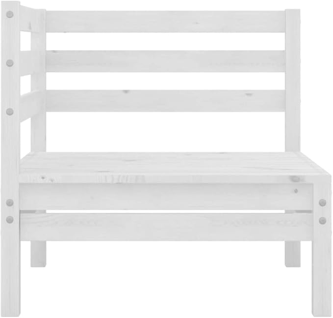 Patio Lounge Set,Wooden Sofa,Outdoor Furniture,Patio Conversation Sets,Outdoor Furniture Sets,for Garden,Deck,Backyard,3 Piece Solid Pinewood White