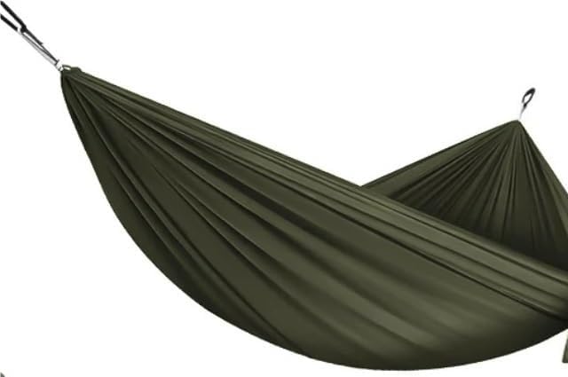 Portable Hammock,Canvas Hammock,Hammocks for Outside Rollover Prevention Yard Garden Backyard Canvas Fabric Hammocks Hanging Swing Bed for Patio Travel Hiking Hammock Camping 180KG (Color : Green, S
