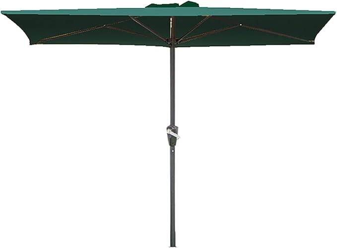 Half Rectangular Patio Umbrella, Small Half Parasol With Crank, For Cafe Wall Balcony Door Deck