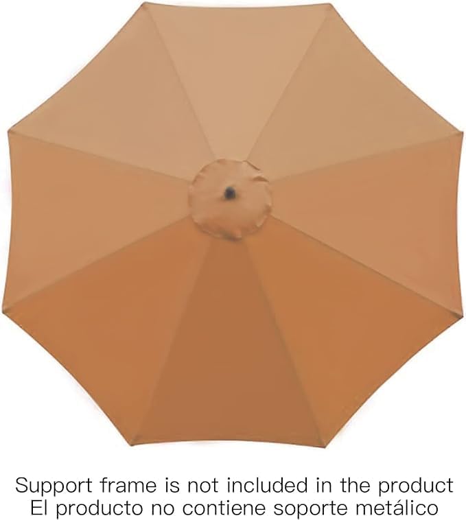 Flueyer 10Ft 8 Ribs Patio Umbrella Replacement Canopy Double-Layer Offset Cantilever Hanging Patio Umbrella Market Umbrella for Outdoor Umbrella(CANOPY ONLY)