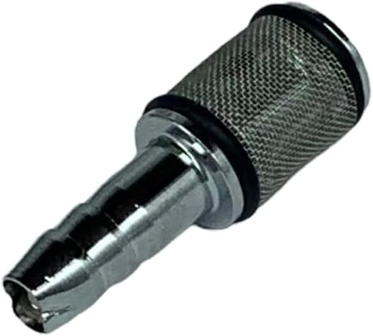 Pressure Washer Detergent Chemical Soap Hose Brass & Chrome Pickup Filter/Screen & Check Valve 1/4 OD Barb, with Internal Check Valve, 400 Micron