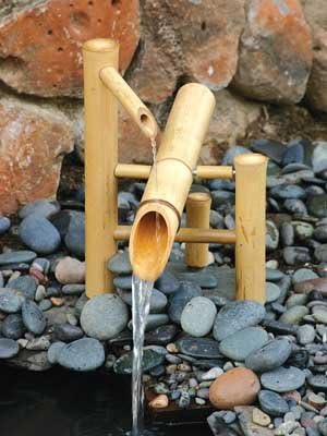 12” Rocking Bamboo Fountain with Pump – Traditional Shishi-Odoshi Deer Scarer for Outdoor Zen Gardens, Ponds & Buried Basins | Natural Bamboo Water Feature with Soothing Motion & Sound