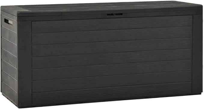 Patio Storage Box,Outdoor Toy Box,Outdoor Cushion Storage,Pool Storage,Outdoor Towel Storage,for Patio Furniture, Pillows, Pool Supplies, Garden Tools, Anthracite 45.7"x17.3"x21.7"