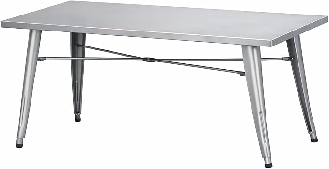 CenPro Commercial Steel 48" x 30" Silver Standard Height Outdoor Table | Restaurants, Bars, Wineries, Patios, Residential | (#32Q-145)