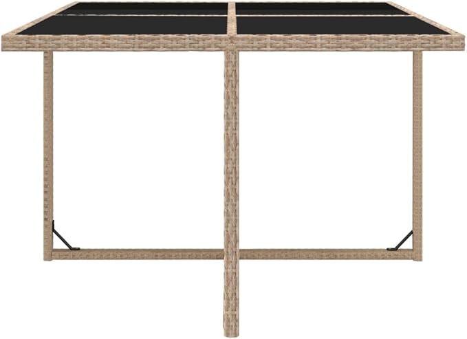 5 Piece Patio Dining Set with Cushions, Patio Conversation Set Outdoor Lounge Sets Front Porch Furniture Sectional Sofa for Exhibition Poolside Piazza Negotiation Area Poly Rattan Beige