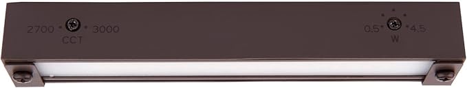 WAC Landscape Lighting, Hardscape 6in LED 12V Strip Light with Quick Release and 2-CCT 2700K-3000K in Solid Brass Coated with Bronze