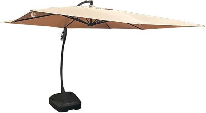 Garden Winds Custom Fit Replacement Canopy Top Cover Compatible with The Grand Patio Napoli 884.0001.000.000, 870.012B.000.001 10' x 10' Square Umbrella - Upgraded Performance RipLock 350 Fabric