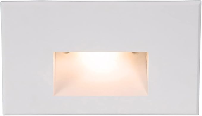 WAC Landscape Lighting, LEDme 120V LED Horizontal Indoor and Outdoor Step and Wall Light 2700K Built-in LED in White