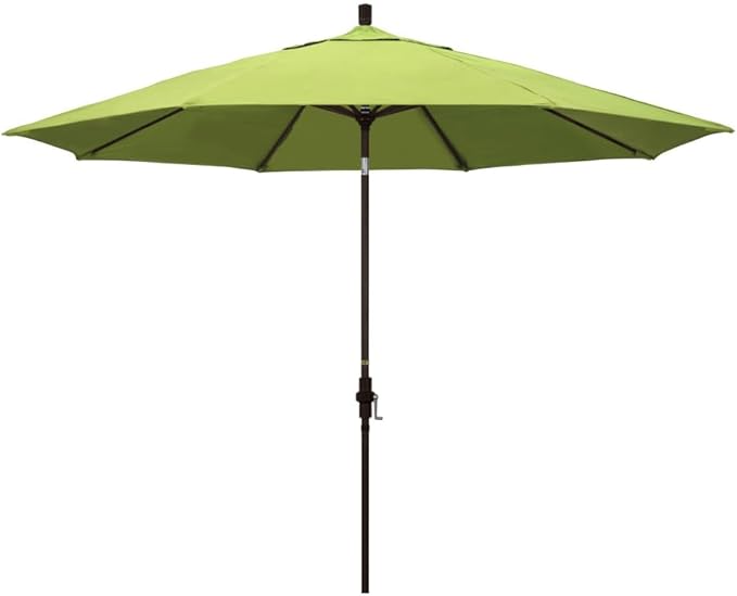 California Umbrella 11' Rd Tahoe Series Aluminum Patio Umbrella, Crank Lift, Collar Tilt, Bronze Finish