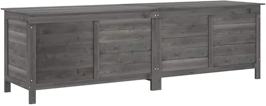 vidaXL Garden Storage Box Anthracite Solid Fir Wood 78.1 x 19.7 x 22.2 in
