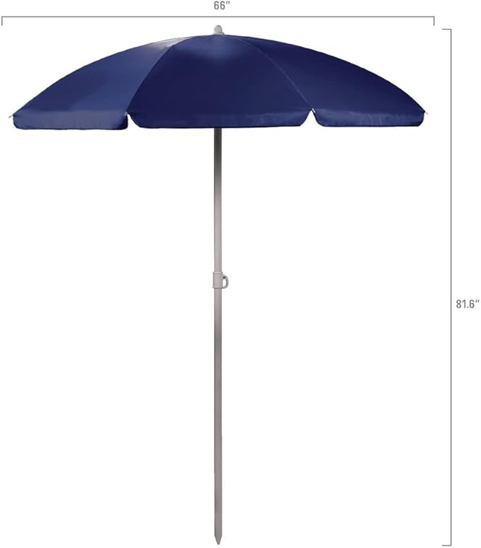 PICNIC TIME NCAA Michigan Wolverines Outdoor Canopy Sunshade Beach Umbrella 5.5' - Small Patio Umbrella - Beach Chair Umbrella
