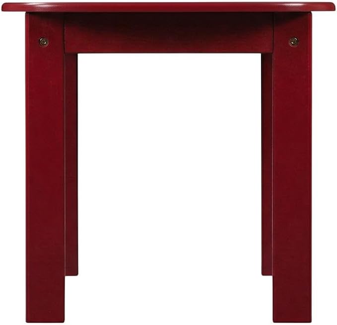 Red Coffee Table with Solid Wood and Acacia Materials, Compact Design, Stylish Finish, Ideal for Patio Or Lounge Areas