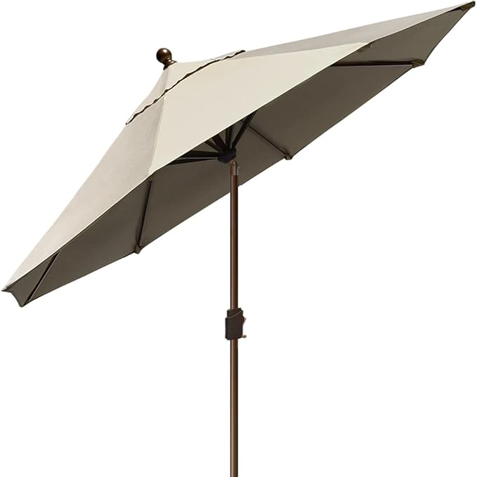EliteShade USA 10-Year-Non-Fading 10Ft Market Patio Umbrella, UPF 50+ UV Protection Performance Sun Umbrella, Heavy Duty Commercial Grade Outdoor Table Umbrella with Crank & Tilt, Windproof Vented Top for Garden, Pool, Deck and Outdoor Playsets, Antiqu...