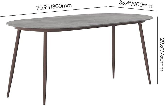 7-Piece Outdoor Dining Set - 70.9'' Sintered Stone Top Dining Table with 6 Rope Woven Armchairs, Aluminum Frame, and Cushions for Patio, Garden, and Outdoor Dining