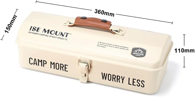HUIOP Outdoor Tools Storage Box Portable Camping Picnic Hand Box Metal Tools Storage Box with Handle Sundries Storage Box