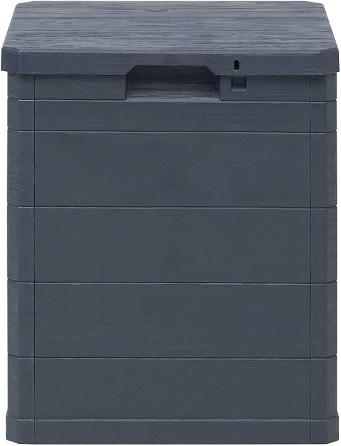 Garden Storage Box Indoor/Outdoor Storage Container and Gardening Tools - Store Items on Patio, Garage, Yard.23.8 gal Anthracite