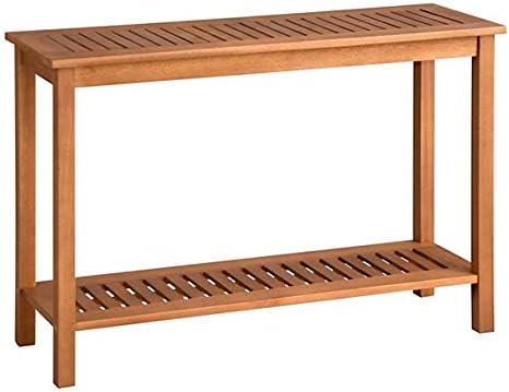 Wood Console Table Outdoor Patio Furniture (Natural)