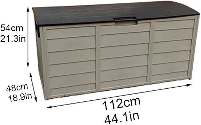 Plastic Outdoor Storage Box with Wheels, Movable Deck Box for Patio, Water-Resistant Tool Chest Cabinet, Portable Storage Bin for Garden, Yard and Balcony(Green)