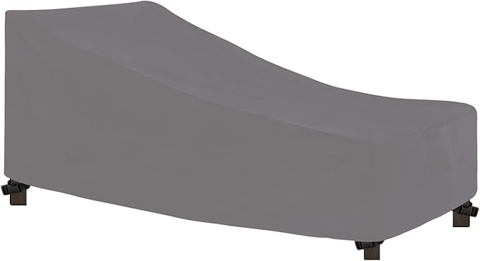 Easy-Going Waterproof Patio Lounge Chair Cover UV Resistant Outdoor Chaise Lounge Covers with Tape Sealed Seam(1 Pack-78Wx35.5Dx33H inch, Grey)