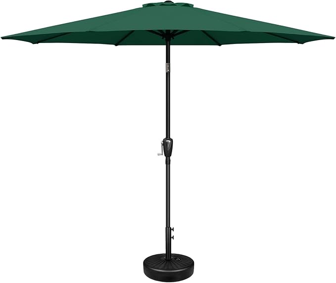 Simple Deluxe Patio Umbrella Outdoor, UV Protection Sunshade with Push Button Tilt/Crank and 8 Sturdy Ribs, for Table Garden Lawn Beach Pool