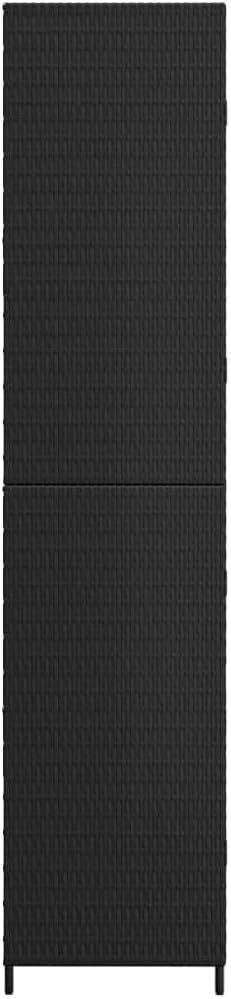 Garden Storage Cabinet Outside Deck Storage Box Outdoor Patio Storage Backyard Storage Box Furniture Storage Box Black 23.2"x15.7"x70.9" Poly Rattan